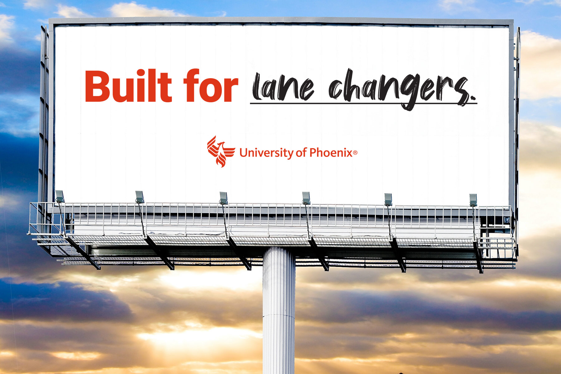 University of Phoenix billboard copywriting