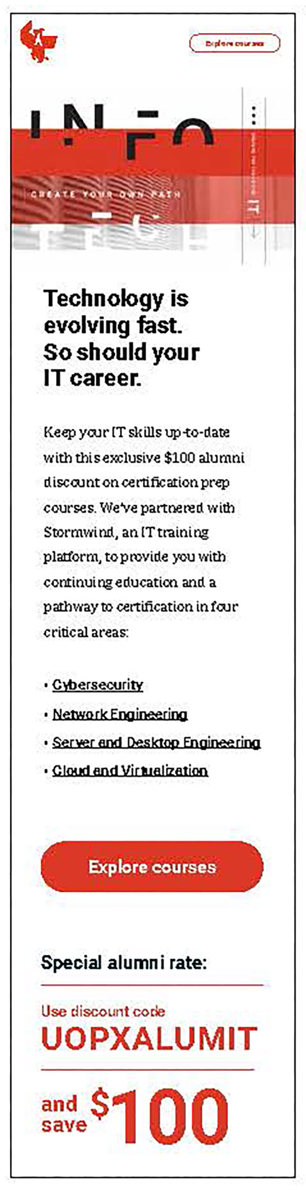 University of Phoenix Burst Email Copywriting